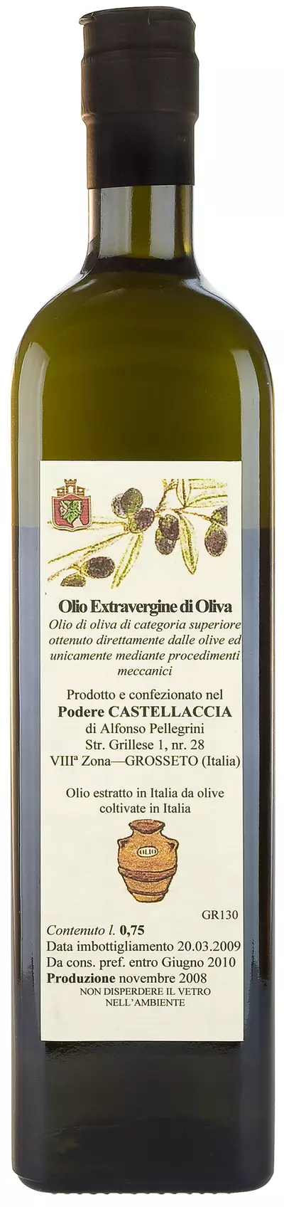 Olio Extravergine di Oliva italiano (bottiglia 1 lt)